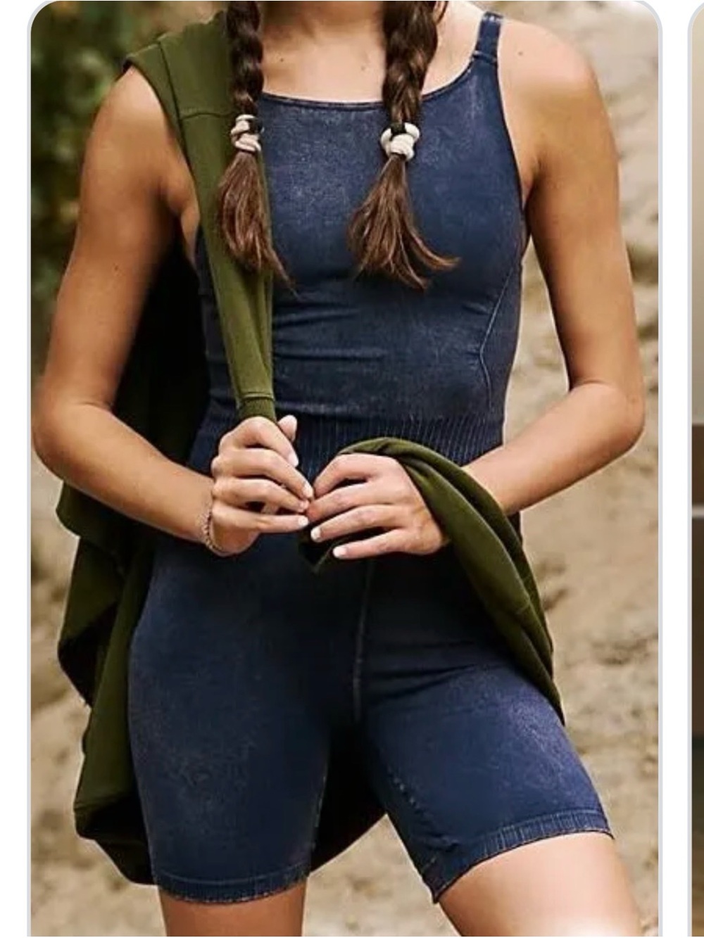 Free People High Neck Runsie in Deepest Blue